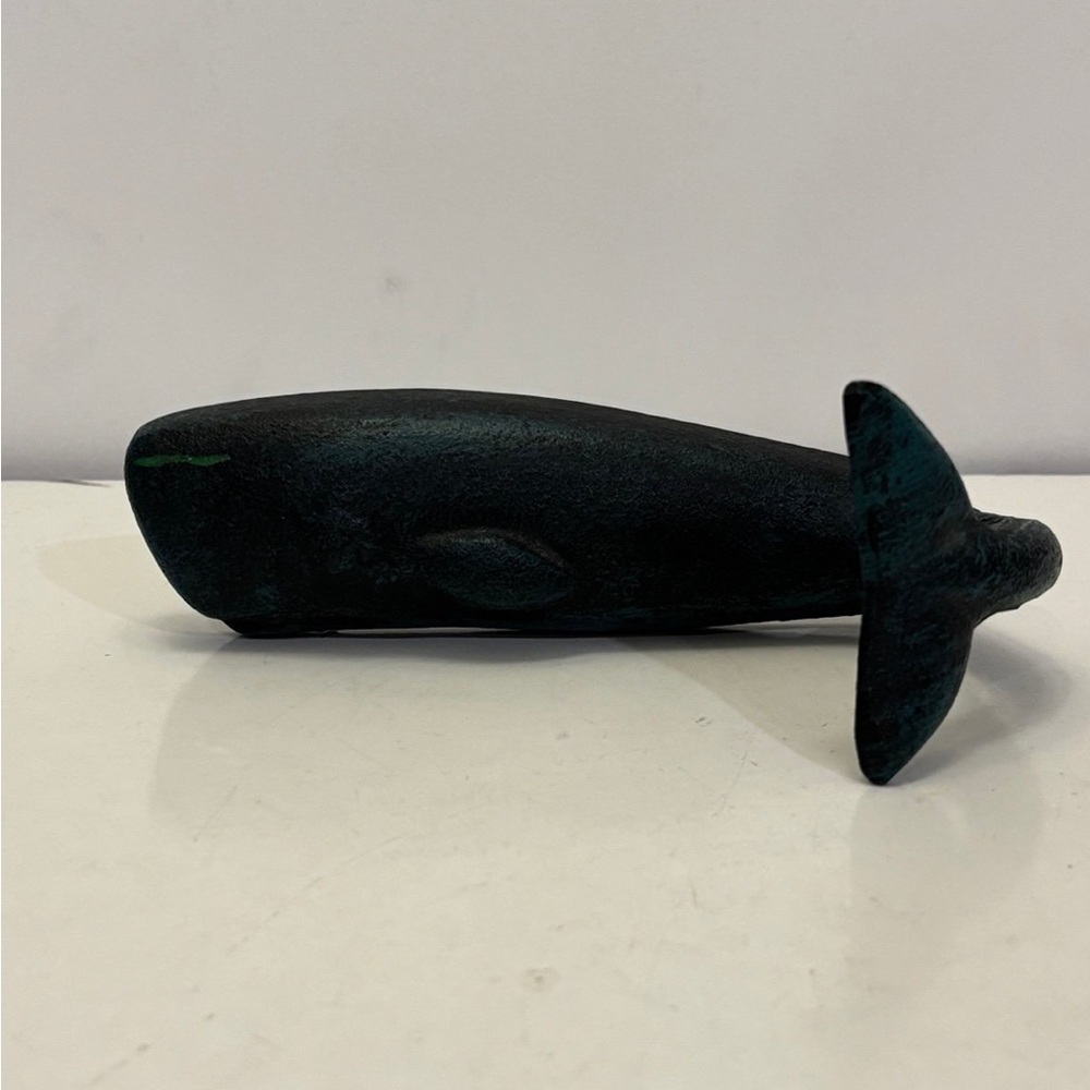 Seaworn Blue Cast Iron Whale Hook - 6" - Picture 3 of 9